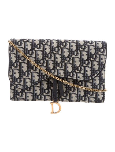 dior oblique saddle wallet on chain|dior wallet on chain black.